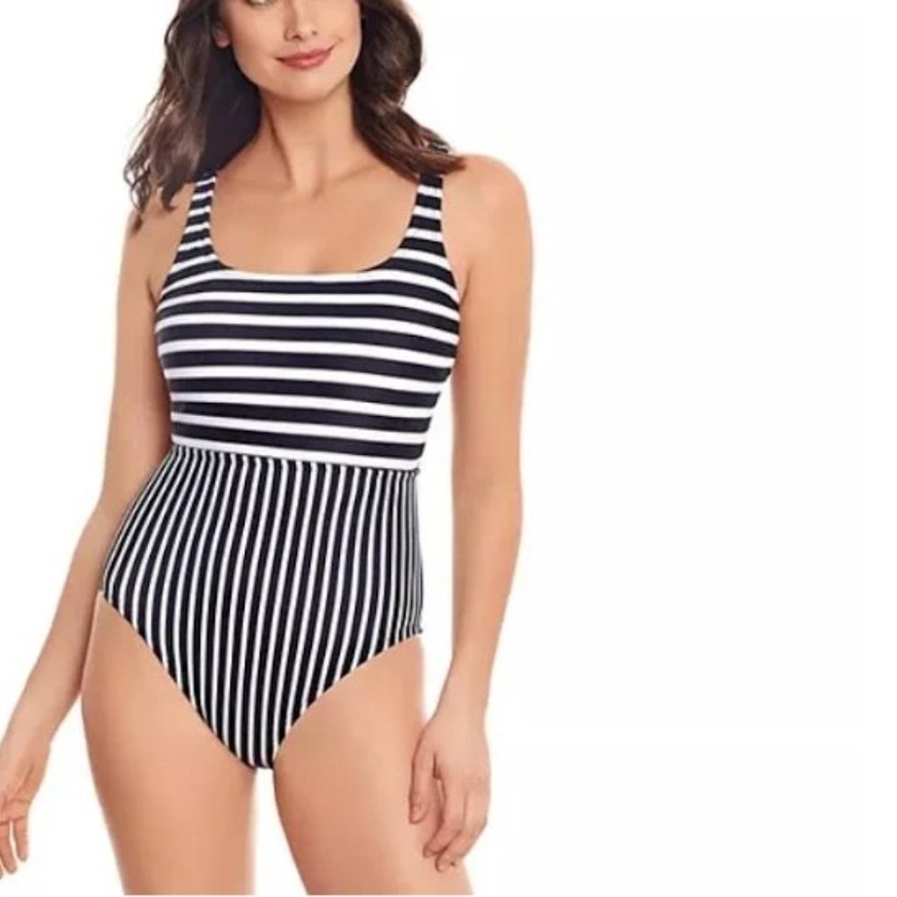 Eco Beach Striped One-Piece Swimsuit